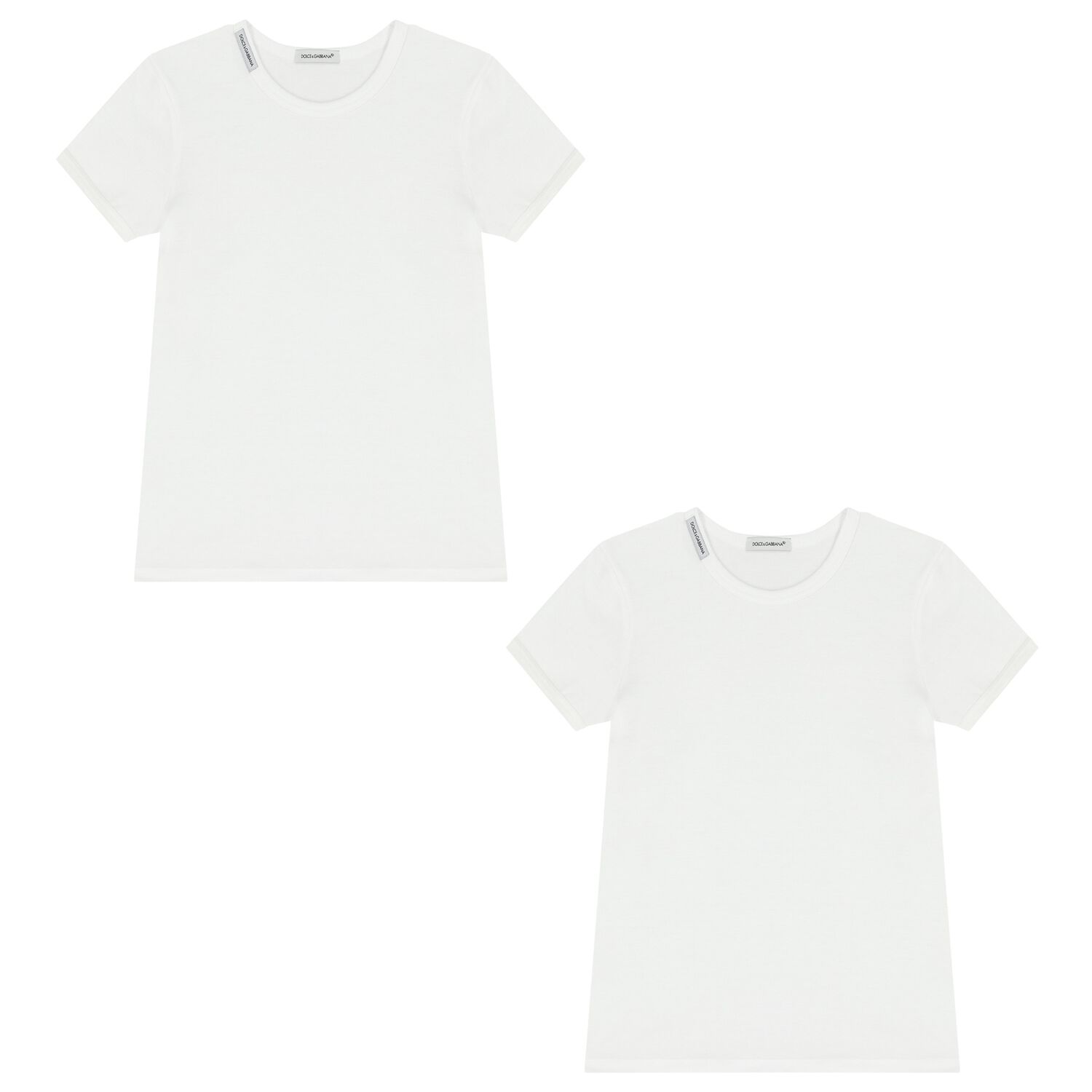 Boys White Logo T-Shirts ( 2 Pack ) , 2, hi-res