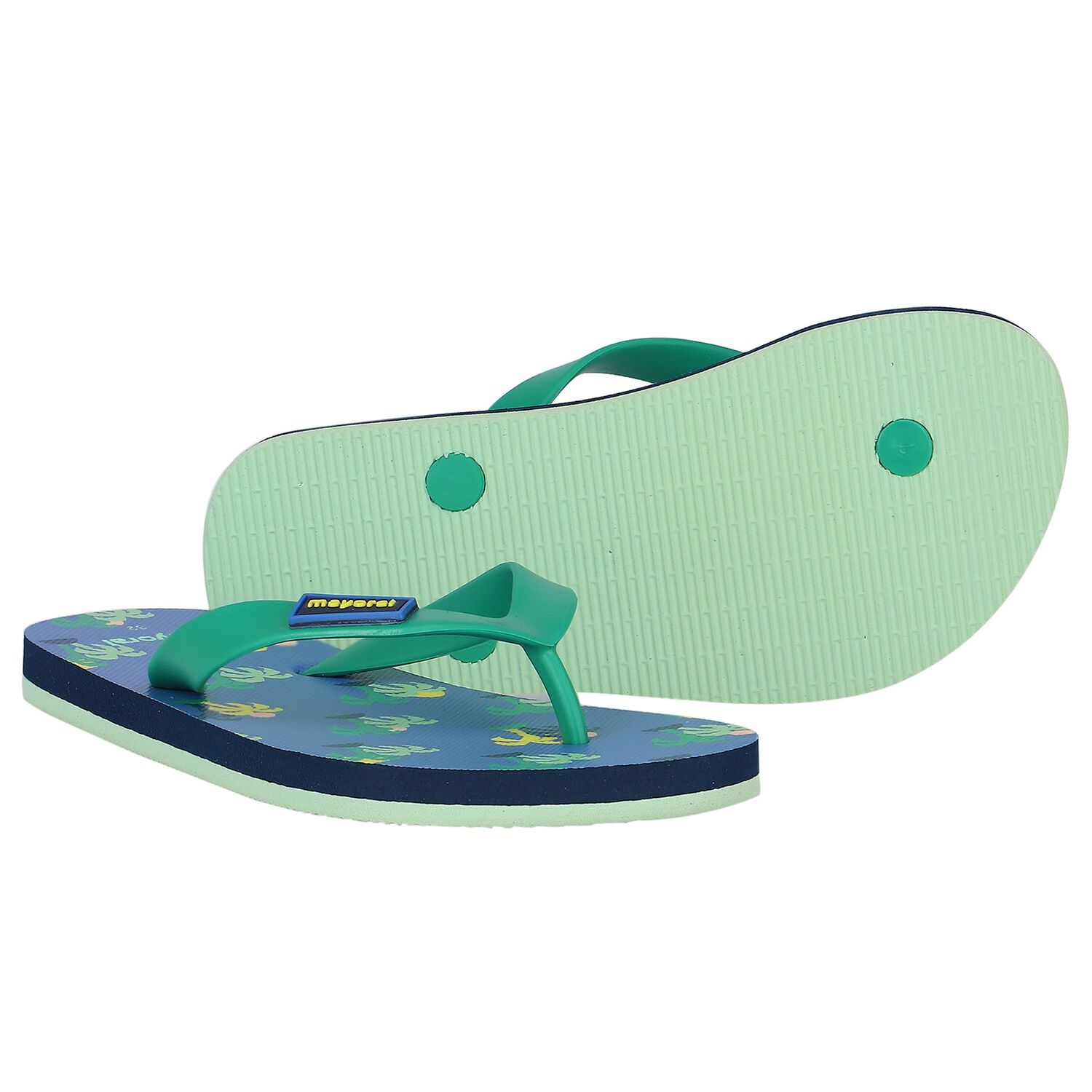 Boys Blue & Green Flip Flops, 2, hi-res