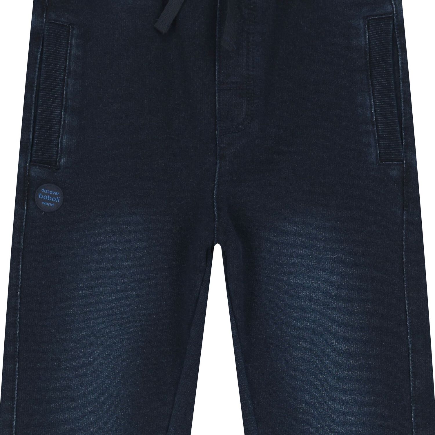 Boys Denim Blue Joggers, 1, hi-res