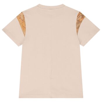 Boys Beige Logo T-Shirt