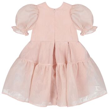 Girls Pleated Pink Dress