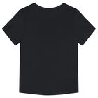 Girls Black Logo T-Shirt, 1, hi-res