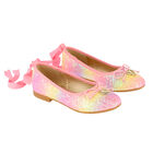 Girls Pink Rainbow Glitter Shoes, 1, hi-res