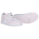 Girls White & Pink Dunk Low Trainers, 5, hi-res