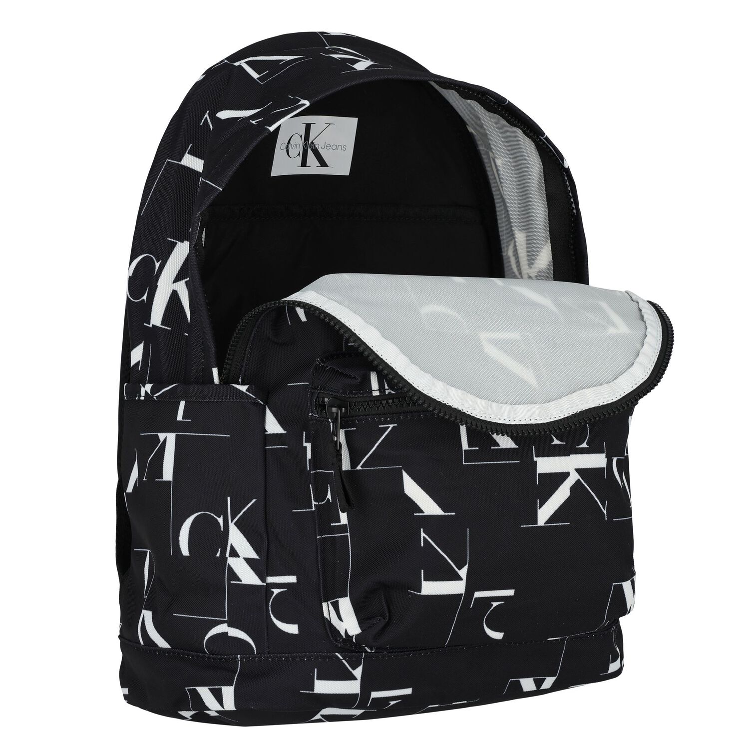 Black Logo Backpack, 1, hi-res