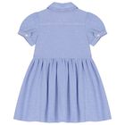 Baby Girls Blue Logo Polo Dress Set, 1, hi-res