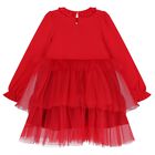Girls Red Tulle Dress Set, 1, hi-res