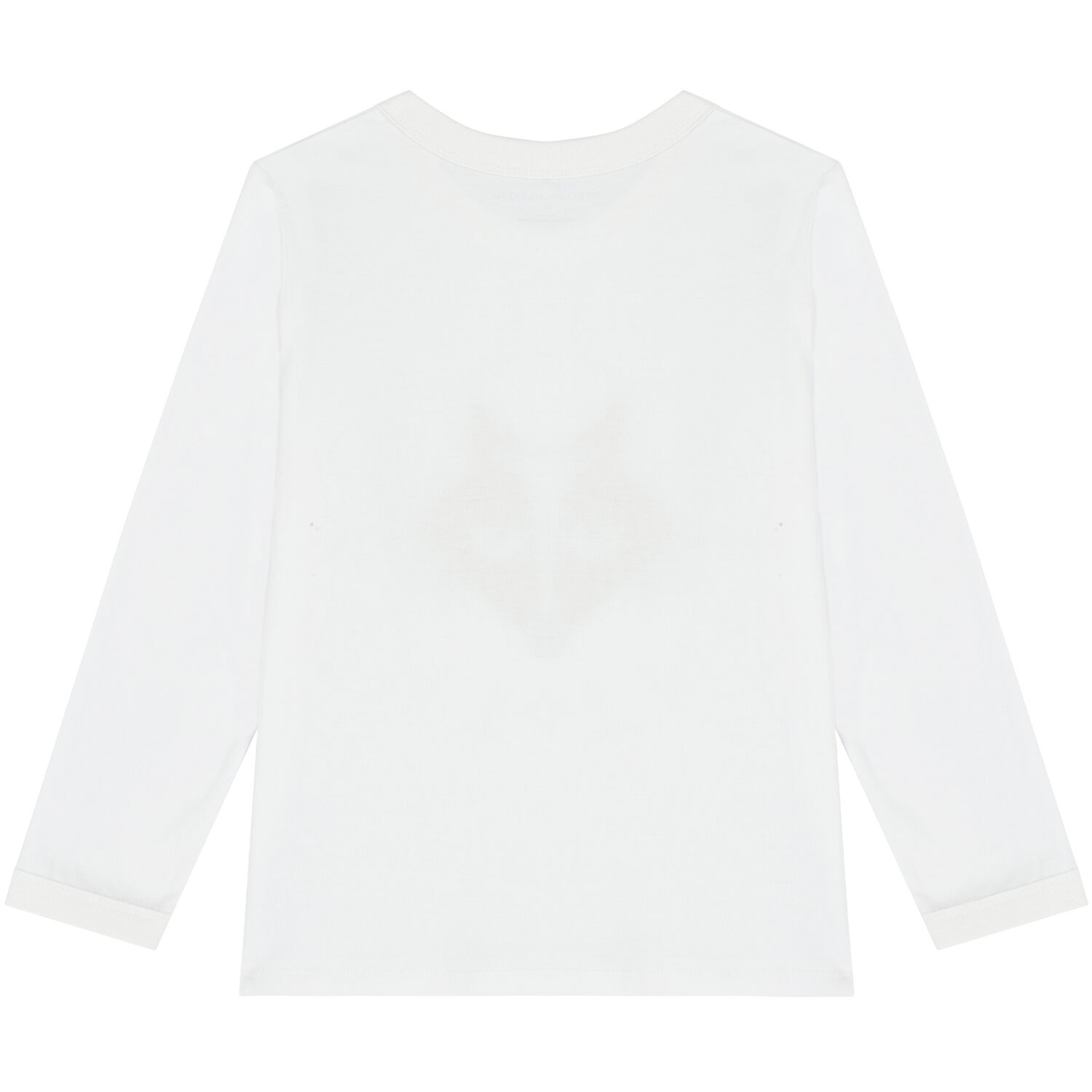 Boys White Fox Long Sleeve Top, 1, hi-res