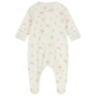 Baby Girls Ivory Floral Babygrow, 1, hi-res