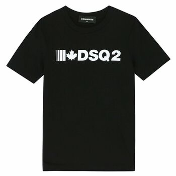 Boys Black Logo Top
