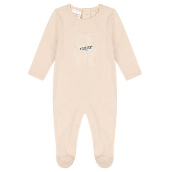 Beige Teddy Bear Babygrow