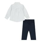 Baby Boys Blue Logo Trousers Set, 1, hi-res