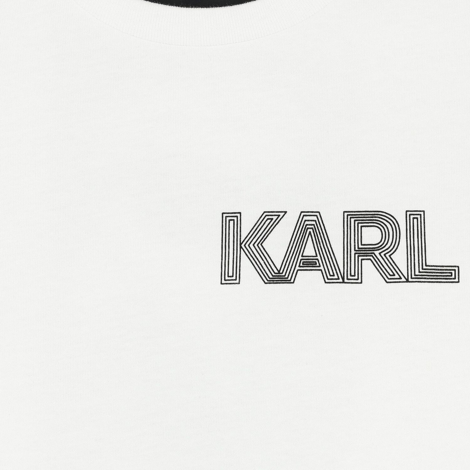 Boys White Logo Long Sleeve Top, 1, hi-res