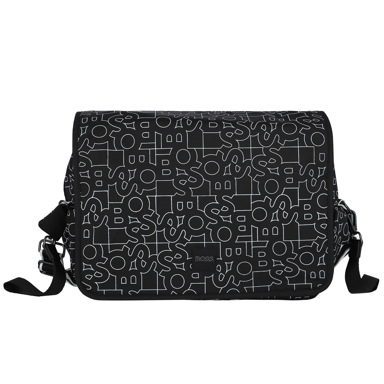 Black Logo Baby Changing Bag, 1, hi-res