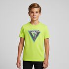 Boys Green Logo T-Shirt, 3, hi-res