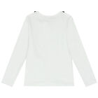 Girls White & Black Tulle Skirt Set, 1, hi-res