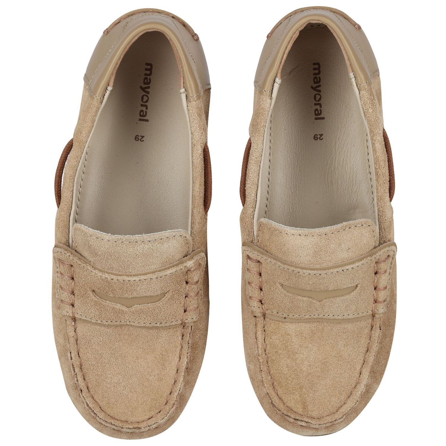 Boys Beige Suede Leather Moccasins, 2, hi-res image number null
