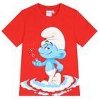 Boys Red Smurfs T-Shirt, 1, hi-res