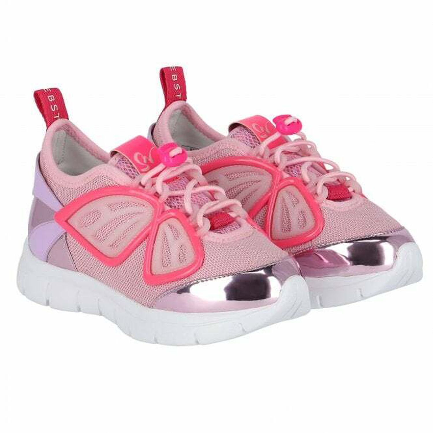 Girls Pink & Lilac Fly By Trainers, 1, hi-res