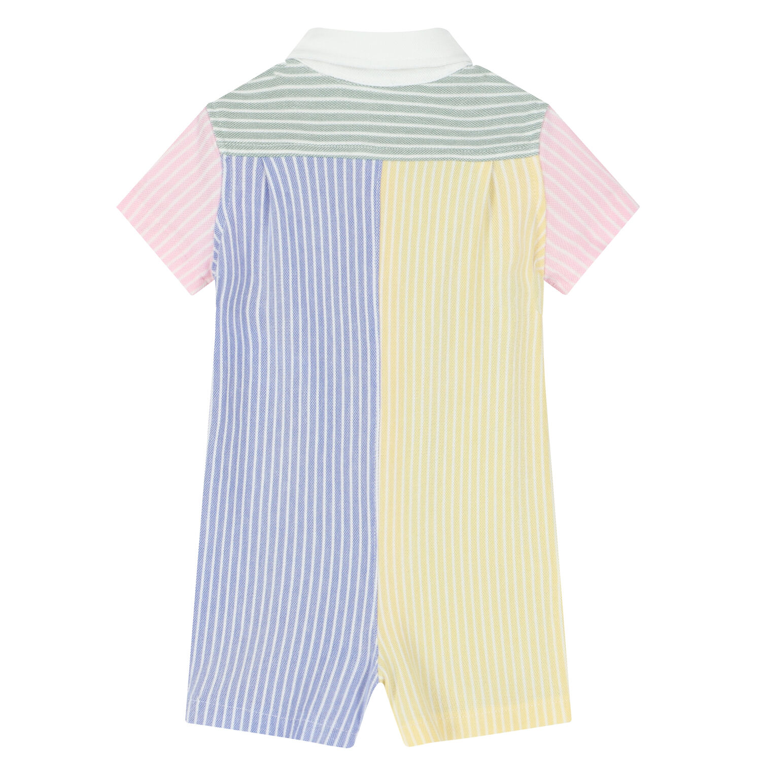 Baby Boys Multi-Colored Logo Polo Romper, 1, hi-res