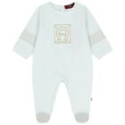 Baby Boys Blue Logo Babygrow, 2, hi-res