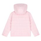 Girls Pink Logo Padded Puffer Jacket, 1, hi-res