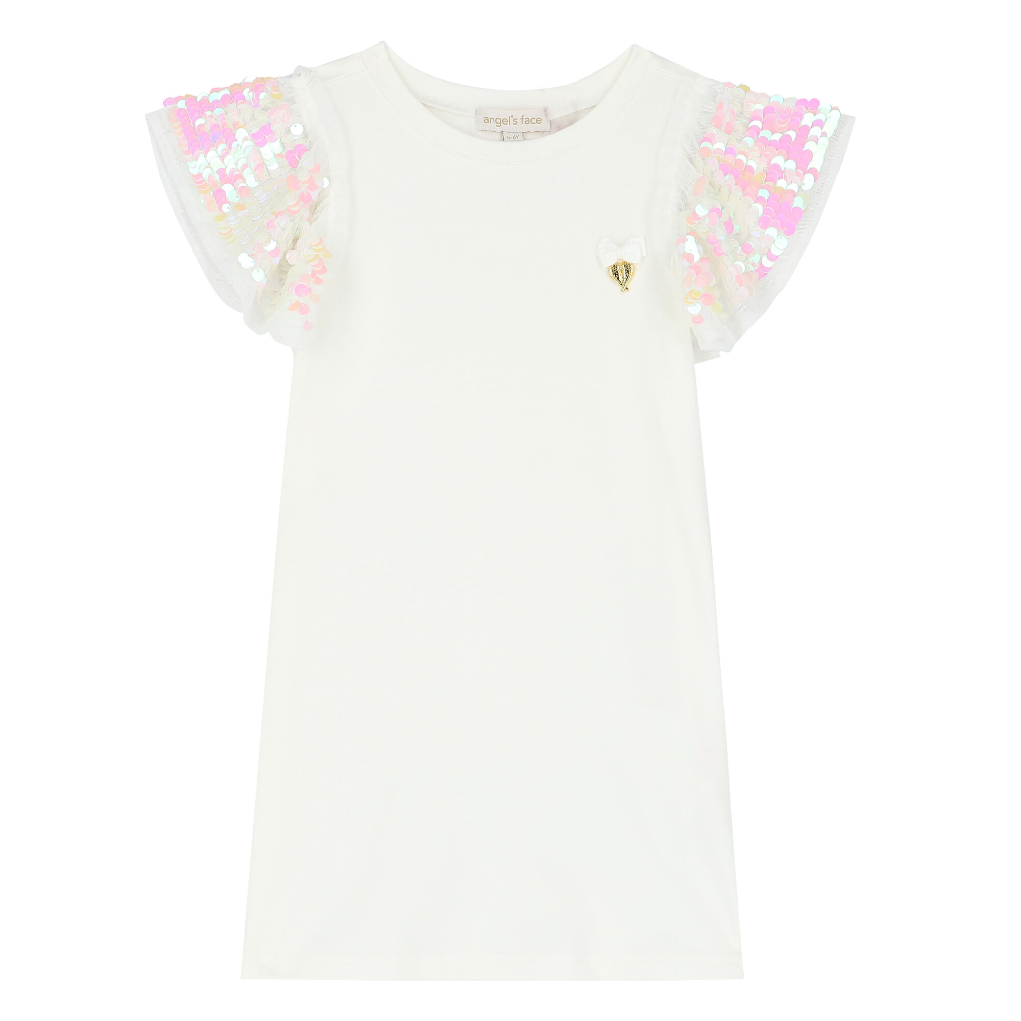Girls white online sequin dress