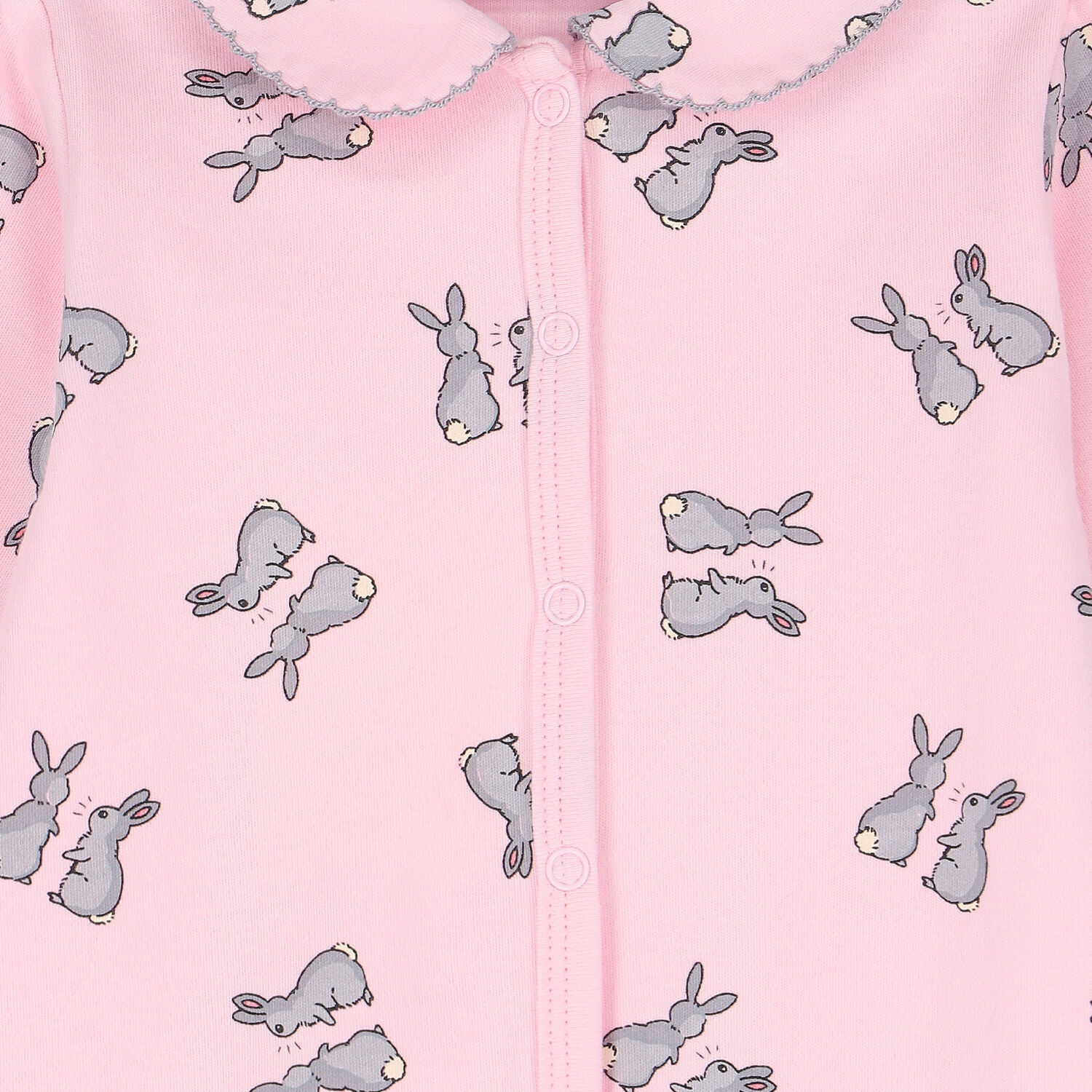 Baby Girls Pink Bunny Babygrow, 3, hi-res