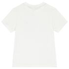 Boys White Logo T-Shirt, 1, hi-res