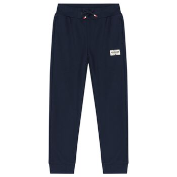 Boys Navy Blue Logo Joggers