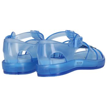 Blue Turtle Jelly Sandals