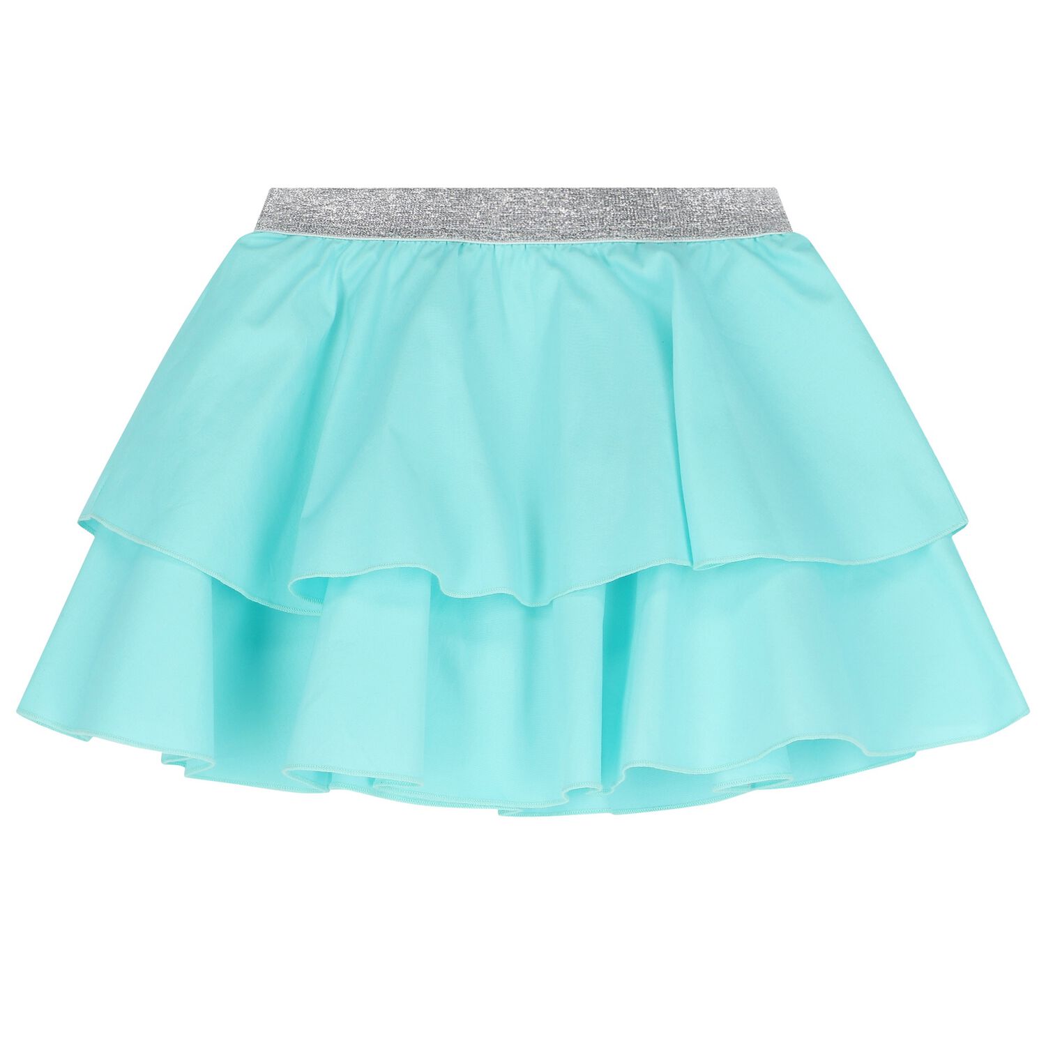 Girls Aqua Frill Skirt, 1, hi-res