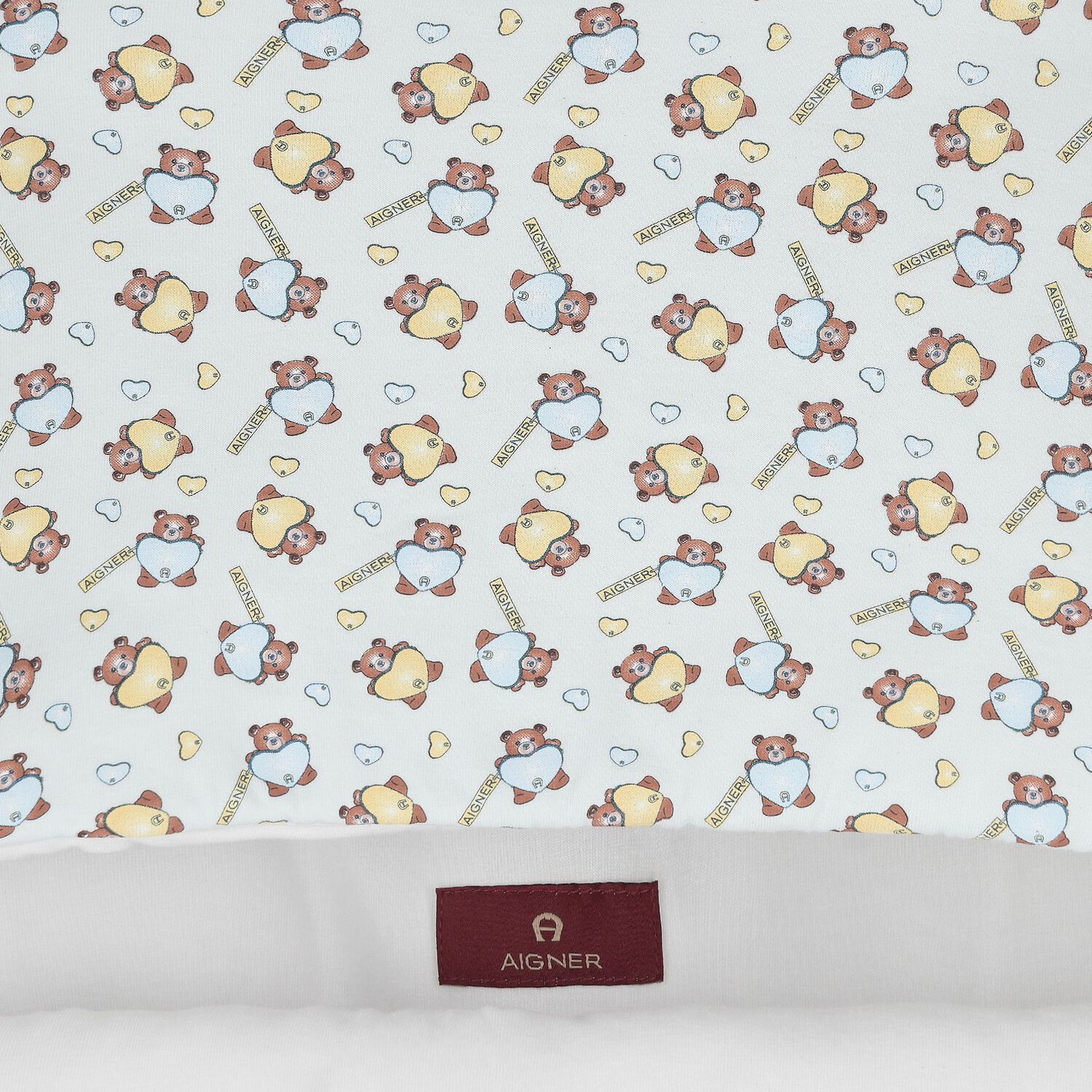 Baby Boys Blue & White Teddy Bear Logo Nest, 1, hi-res