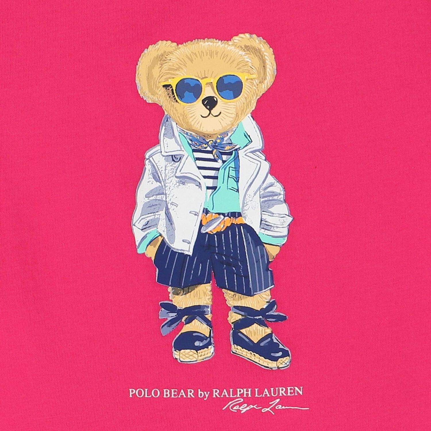 Baby Girls Pink Polo Bear T-Shirt, 1, hi-res