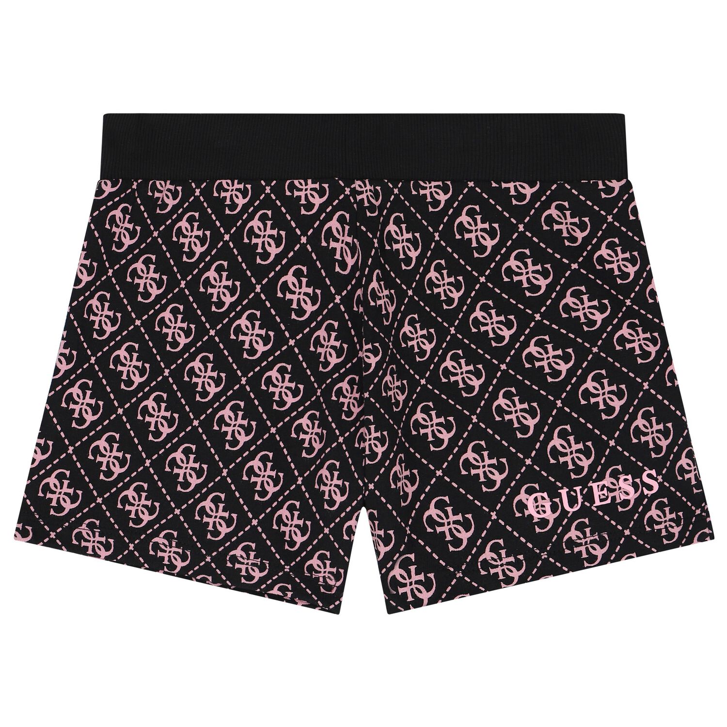 Girls Black & Pink Logo Shorts, 2, hi-res image number null