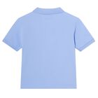 Younger Boys Blue Polo Shirt, 3, hi-res