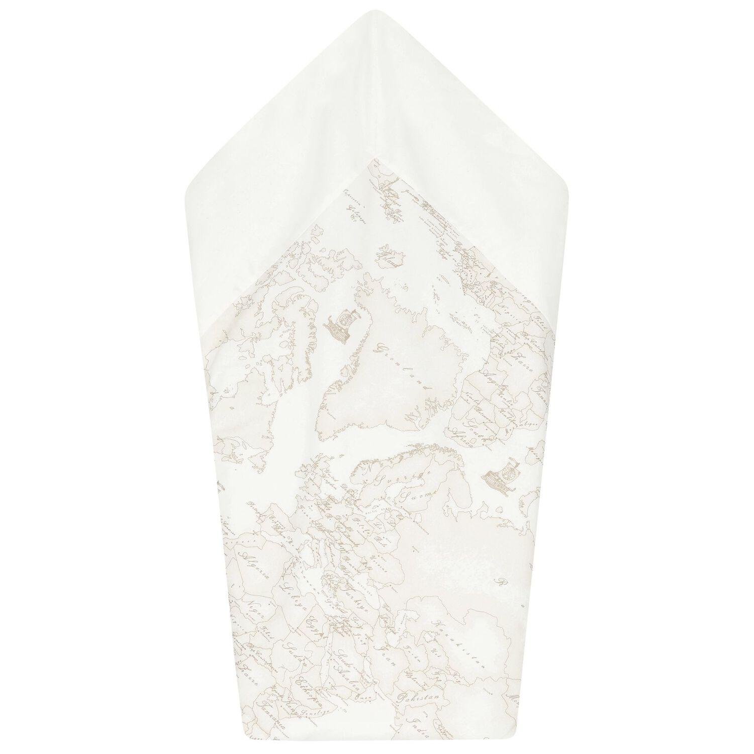 Ivory & Beige Geo Map Baby Blanket, 1, hi-res image number null