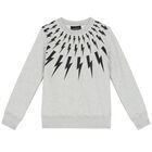 Boys Grey Thunderbolt Sweatshirt, 1, hi-res