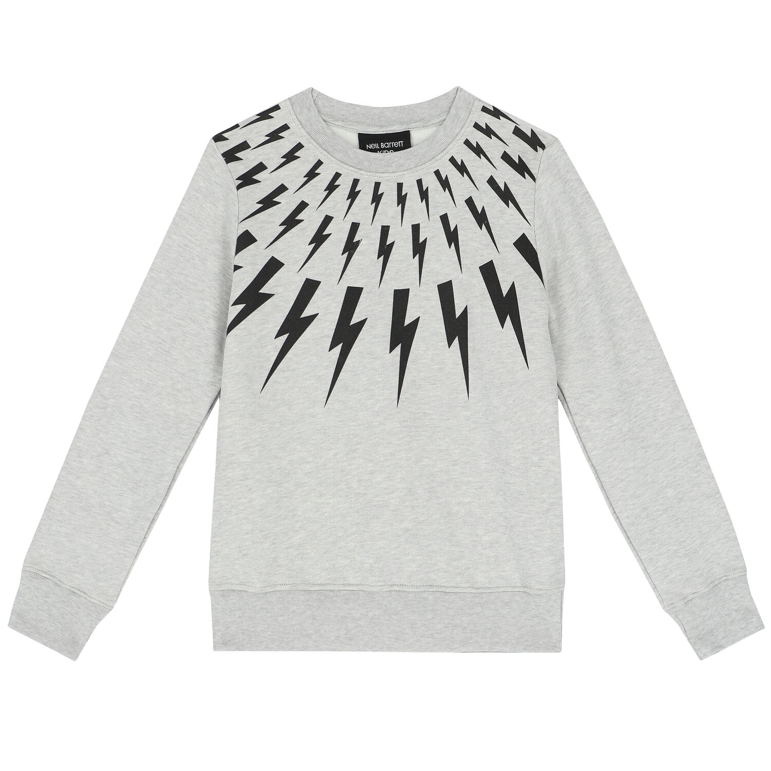 Boys Grey Thunderbolt Sweatshirt, 1, hi-res image number null
