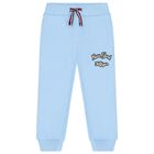 Younger Boys Blue Logo Joggers, 1, hi-res