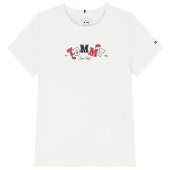 Girls White Logo T-Shirt
