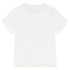 Younger Boys White & Blue Logo Shorts Set, 1, hi-res