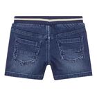 Younger Boys Blue Denim Shorts, 1, hi-res