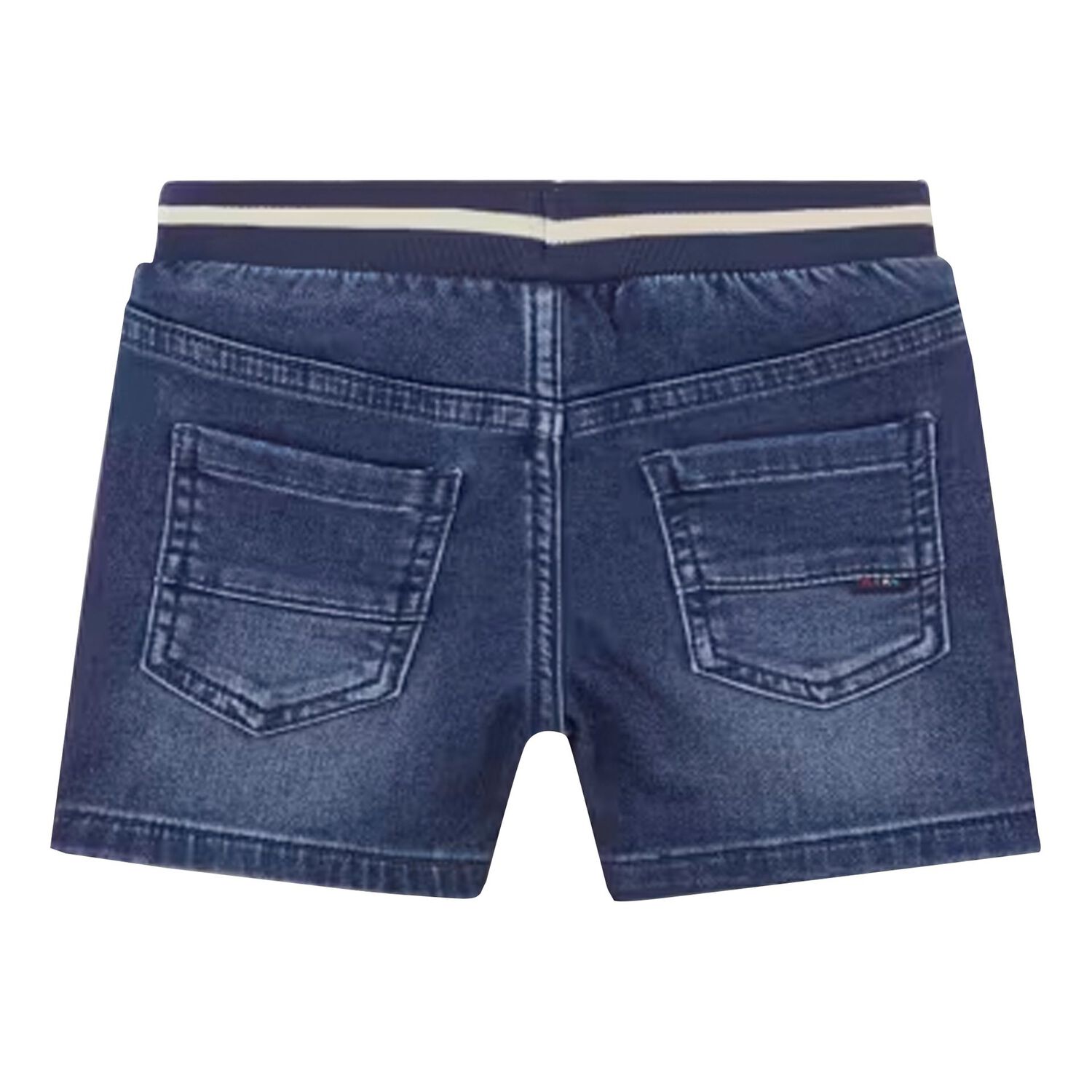 Younger Boys Blue Denim Shorts, 1, hi-res