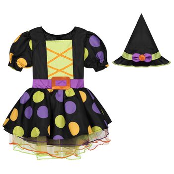 Younger Girls Black Halloween Witch Costume