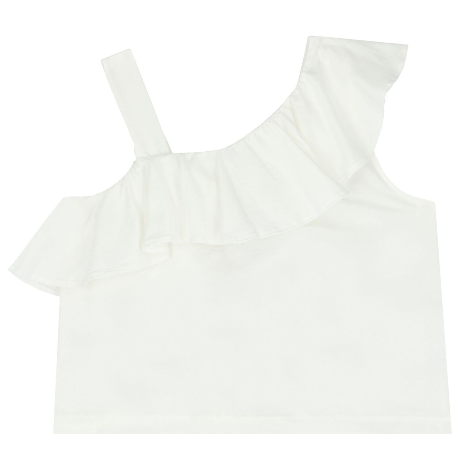 Girls White & Orange Shorts Set, 1, hi-res image number null