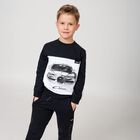 Boys Black Logo Joggers, 1, hi-res