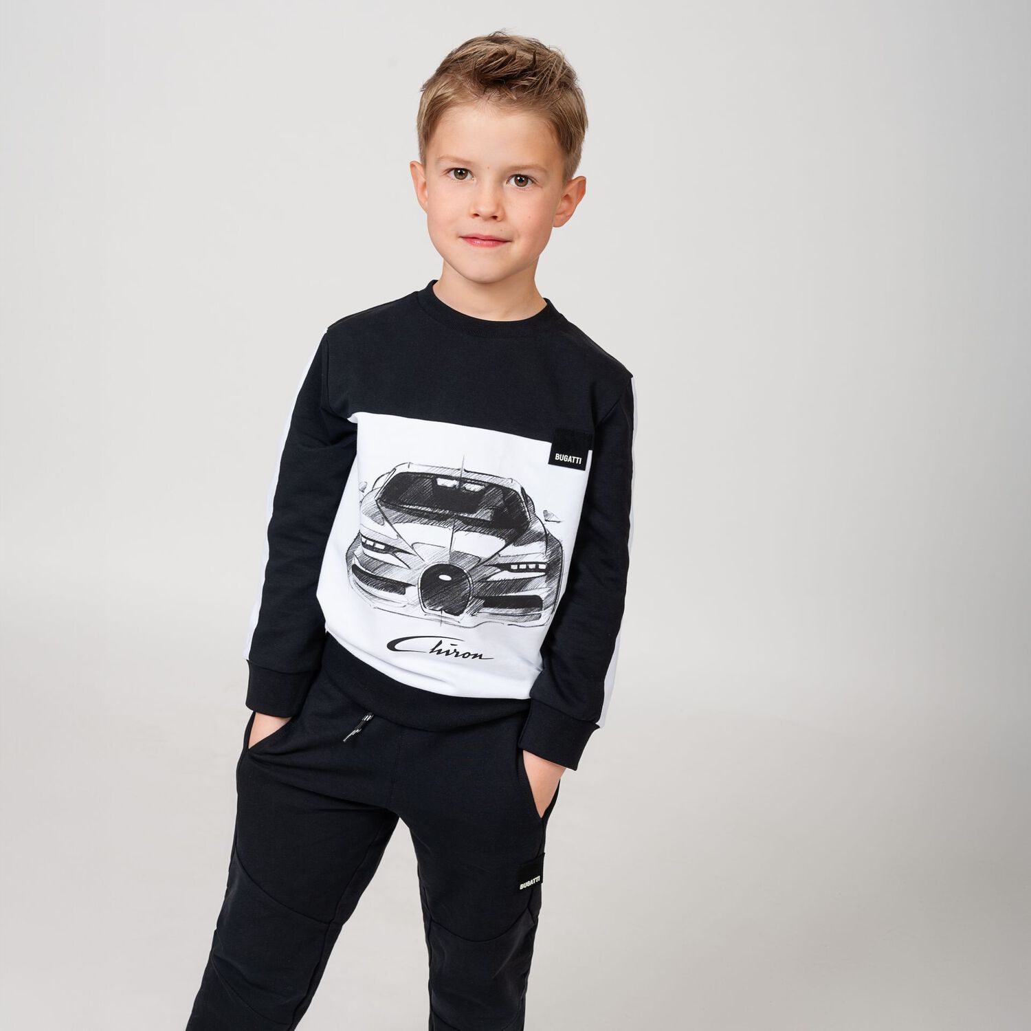 Boys Black Logo Joggers, 1, hi-res