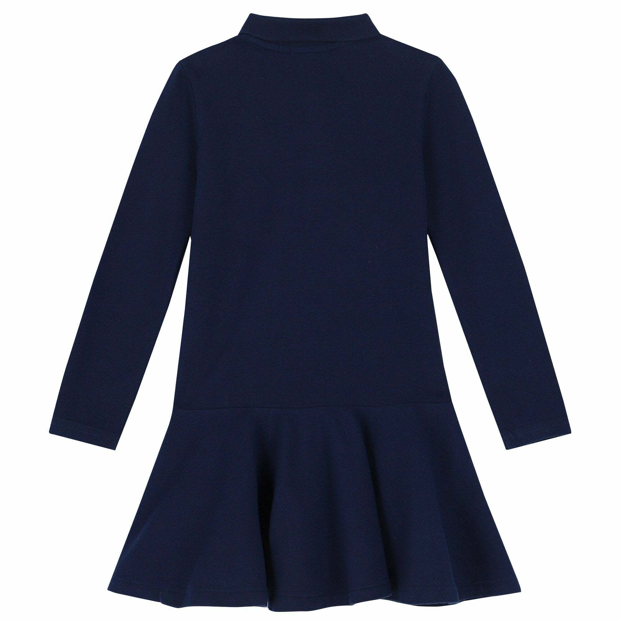 Ralph Lauren Girls Navy Logo Polo Dress Junior Couture UK