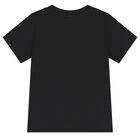 Boys Black Logo T-Shirt, 1, hi-res